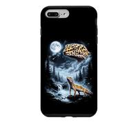 Custodia per iPhone 7 Plus/8 Plus Gecko leopardo che ulula alla luna anni '90 retrò