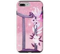 Custodia per iPhone 7 Plus/8 Plus Gemini, segno zodiacale, floreale, astrologia, rosa, design estetico