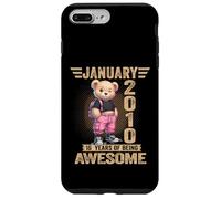 Custodia per iPhone 7 Plus/8 Plus Gennaio 2010 16° compleanno 16 Anno Teddy Bear Being Awesome