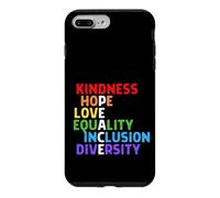 Custodia per iPhone 7 Plus/8 Plus Gentilezza Pace Uguaglianza Inclusione Diversità Diritti Umani