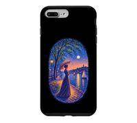 Custodia per iPhone 7 Plus/8 Plus Georges Seurat Ispirato Pointillist Moonlit Riverside Woman