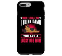 Custodia per iPhone 7 Plus/8 Plus German Shepherd You Are A Lucky Dog Mom Funny Puppy Dogs