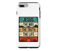 Custodia per iPhone 7 Plus/8 Plus Gesù il modo in cui la verità e la vita Cristo Croce Bibbia Dono
