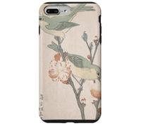 Custodia per iPhone 7 Plus/8 Plus Giapponese Art Birds Occhi bianchi su un ramo di pesco