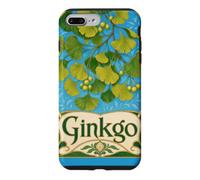 Custodia per iPhone 7 Plus/8 Plus Ginkgo Biloba Art Nouveau Foglie botaniche