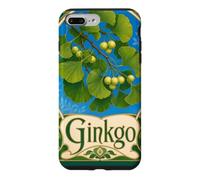 Custodia per iPhone 7 Plus/8 Plus Ginkgo Biloba Art Nouveau Foglie botaniche