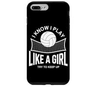 Custodia per iPhone 7 Plus/8 Plus Gioca come una ragazza Pallavolo Citazione