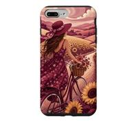 Custodia per iPhone 7 Plus/8 Plus Giro in bicicletta oltre i campi di girasole