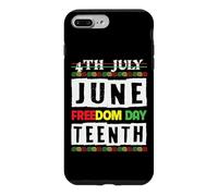 Custodia per iPhone 7 Plus/8 Plus Giugno 4 Luglio Giugno Freedom Day 1865 Uomini Donne Kid Fun