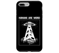 Custodia per iPhone 7 Plus/8 Plus Gli umani sono strani retrò divertente astronave aliena rapimento UFO