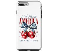 Custodia per iPhone 7 Plus/8 Plus God Bless America 1776 Terra che amo Backprint