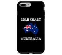 Custodia per iPhone 7 Plus/8 Plus Gold Coast Australia Vintage Bandiera Australia Mappa Design