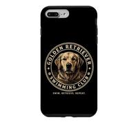 Custodia per iPhone 7 Plus/8 Plus Golden Retriever Club Nuoto Retro Dog Graphic