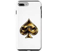 Custodia per iPhone 7 Plus/8 Plus Golden Spade Sunglasses Poker Casino Lucky Symbol