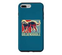 Custodia per iPhone 7 Plus/8 Plus Goldendoodle Pop Art Ritratto Doodle mamma papà amante dei cani arte