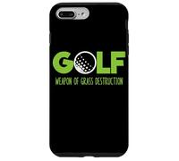 Custodia per iPhone 7 Plus/8 Plus Golf divertente erba distruzione con pallina da golf grafica