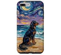 Custodia per iPhone 7 Plus/8 Plus Gordon Setter Starry Night Beach Dog Opera d'arte
