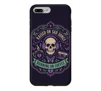 Custodia per iPhone 7 Plus/8 Plus Goth Music Coffee Mood sollevato su canzoni tristi in esecuzione