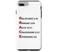 Custodia per iPhone 7 Plus/8 Plus GRACE Acrostic - 5 Christian Faith Bible Verse Scriptures