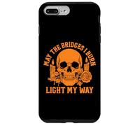 Custodia per iPhone 7 Plus/8 Plus Grafica a forma di teschio di Gothic May The Bridges I Burn Light My Way