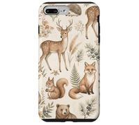 Custodia per iPhone 7 Plus/8 Plus Grafica Boho Woodland Animals Forest Wildlife Cottage