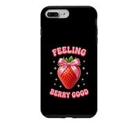 Custodia per iPhone 7 Plus/8 Plus Grafica Kawaii con grafica "Feeling Berry Good Strawberry"