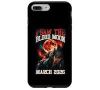 Custodia per iPhone 7 Plus/8 Plus Grafica retrò I Saw The Blood Moon 2026 Howling Wolves