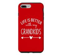 Custodia per iPhone 7 Plus/8 Plus Grandma Life is Better With My Grandkids Grandpa Grandparent