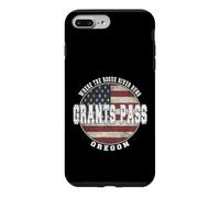 Custodia per iPhone 7 Plus/8 Plus Grants Pass Oregon, Vintage bandiera americana