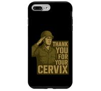 Custodia per iPhone 7 Plus/8 Plus GRAZIE PER IL TUO CERVIX - Retro Military Humor