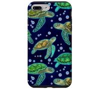 Custodia per iPhone 7 Plus/8 Plus Green Sea Turtle Marine Life Ocean Decorative Pattern