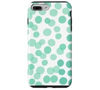 Custodia per iPhone 7 Plus/8 Plus Green Teal Polka Dot Abstract Circles Pattern