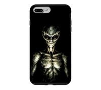 Custodia per iPhone 7 Plus/8 Plus Grigio Alien Face spaventoso extraterrestre UFO Horror Art