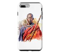 Custodia per iPhone 7 Plus/8 Plus Guerriero Masai Kenya Tanzania Masai