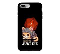Custodia per iPhone 7 Plus/8 Plus Guess I'll Die | D20 Cat Fail RPG Gioco di ruolo Kitty