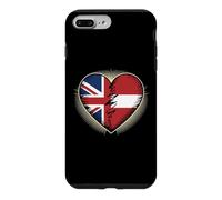Custodia per iPhone 7 Plus/8 Plus Half Danish British Roots UK Denmark United Kingdom