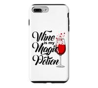 Custodia per iPhone 7 Plus/8 Plus Halloween strega Il vino è la mia pozione magica