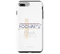 Custodia per iPhone 7 Plus/8 Plus Harry Potter Hogwarts Castle Line Drawing