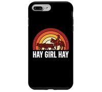 Custodia per iPhone 7 Plus/8 Plus Hay Girl Hay Cowgirl Horse Herding Cows Retro