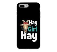 Custodia per iPhone 7 Plus/8 Plus Hay Girl Hay Funny Goat Lover per ragazze