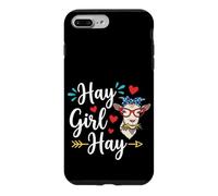 Custodia per iPhone 7 Plus/8 Plus Hay Girl Hay Funny Goat Lover per ragazze