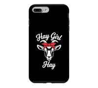 Custodia per iPhone 7 Plus/8 Plus Hay Girl Hay Funny Goat Lover per ragazze