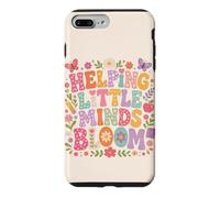 Custodia per iPhone 7 Plus/8 Plus Helping Little Minds Bloom Teacher, farfalla floreale, mela