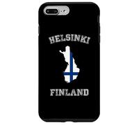 Custodia per iPhone 7 Plus/8 Plus Helsinki Finlandia Vintage Bandiera Finlandia Mappa Design