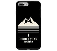 Custodia per iPhone 7 Plus/8 Plus Higher Than Worry montagna silhouette escursionista