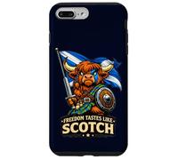 Custodia per iPhone 7 Plus/8 Plus Highland Cow con la bandiera della Scozia