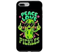 Custodia per iPhone 7 Plus/8 Plus Hippie Groovy Peace Love Pickles Retro Vegetariano Carino Regali