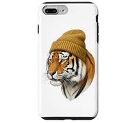 Custodia per iPhone 7 Plus/8 Plus Hipster Tigre in Giallo Beanie Animal Art