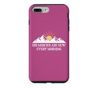 Custodia per iPhone 7 Plus/8 Plus His Mercies are New Every Morning Sign Christian Bible Verse