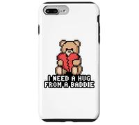 Custodia per iPhone 7 Plus/8 Plus HO BISOGNO DI UN ABBRACCIO DA UN CATTIVO ORSACCHIOTTO Pixel Broken Heart
